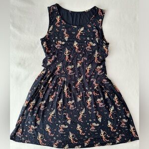 Latched Mama mermaids sleeveless nursing boardwalk dress swim coverup navy